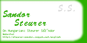 sandor steurer business card